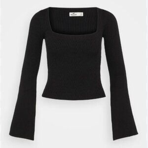 Hollister Ribbed Knit Square Neck Sweater